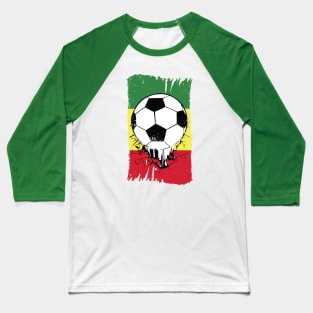 Vintage Senegal Flag with Football // Grunge Senegal Soccer Baseball T-Shirt